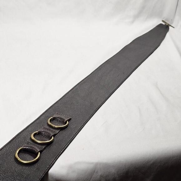 Vintage Genuine Leather Nine West Triple O-ring Keeper Belt Womens Size Small - Picture 8 of 10